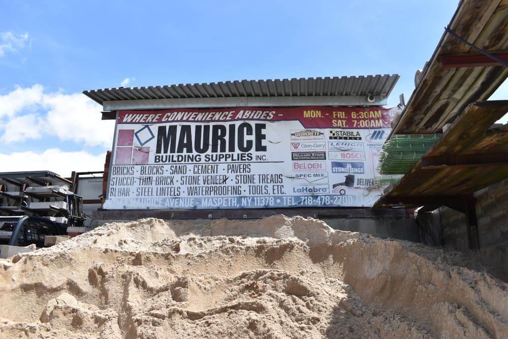 Masonry work on a home exterior